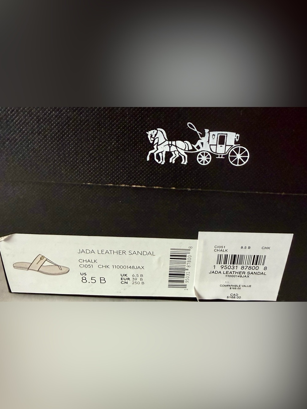 Coach Jada thong sandals in Chalk  leather sandals - Picture 2 of 3